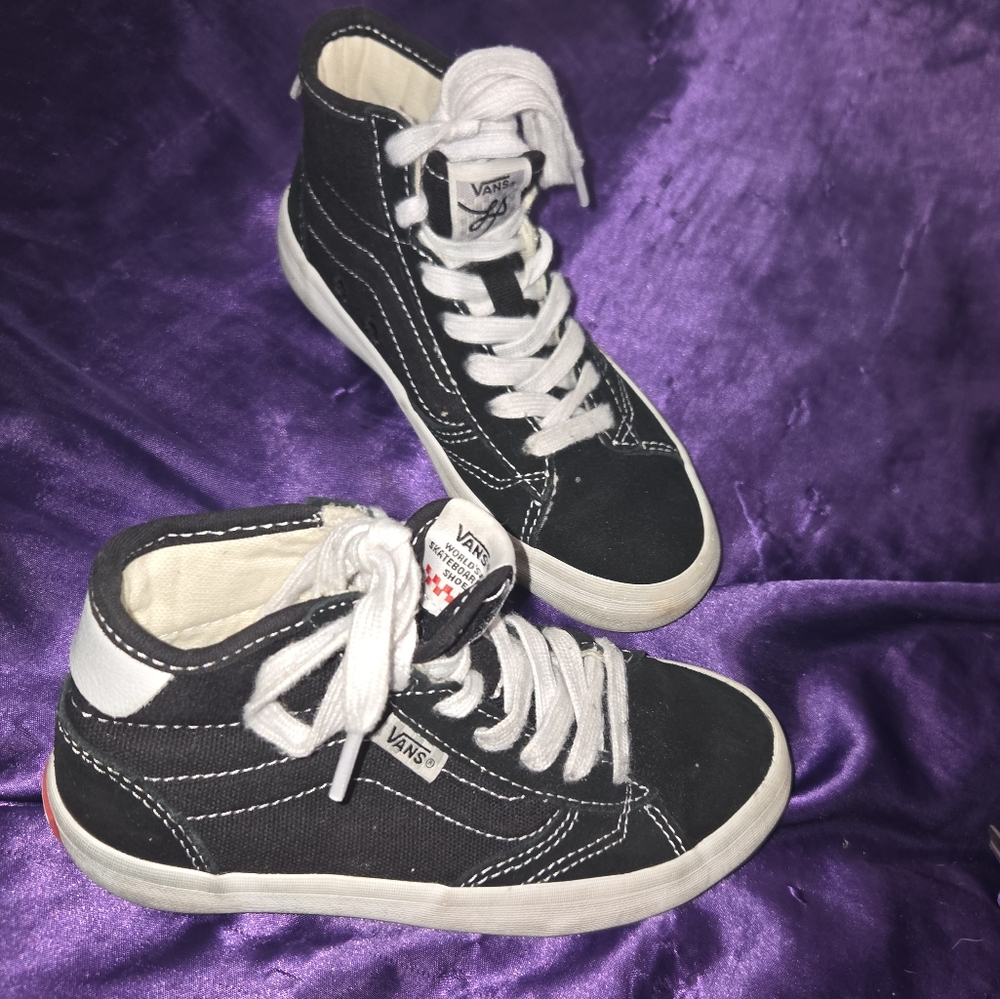 Vans Kids Little Lizzie Shoes Size 12.5 Color Black /white